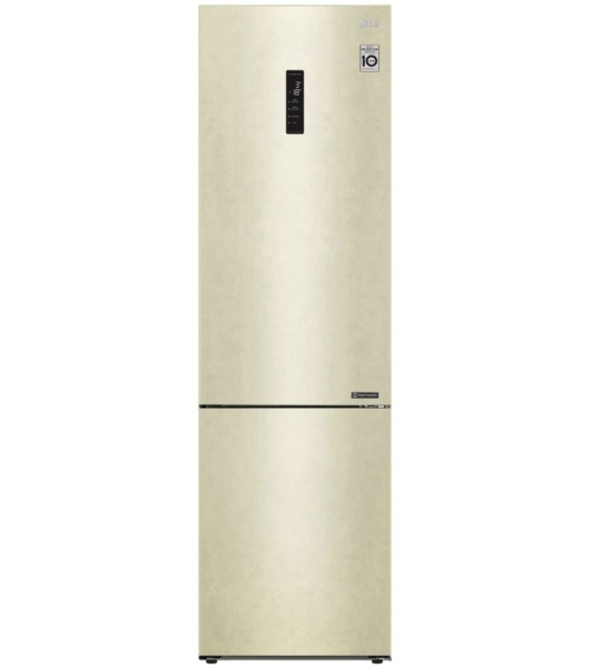 Холодильник LG GA-B509CESL бежевый глянцевый двухкамерный 277/107л морозилка снизу, No Frost
