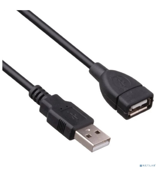 Удлинитель USB 2.0 ExeGate EX-CCF-USB2-AMAF-2.0F (Am/Af, позолоченные контакты, ферритовые кольца, 2м)