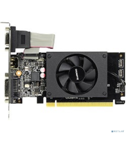Видеокарта Gigabyte GV-N710D3-2GL RTL GT710, 2Gb, 64bit, DDR3, D-Sub, DVI, HDMI, PCI-E