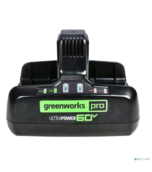 Быстрое зарядное устройство для двух аккумуляторов Greenworks G60DC10, 60V, 10А 2954407