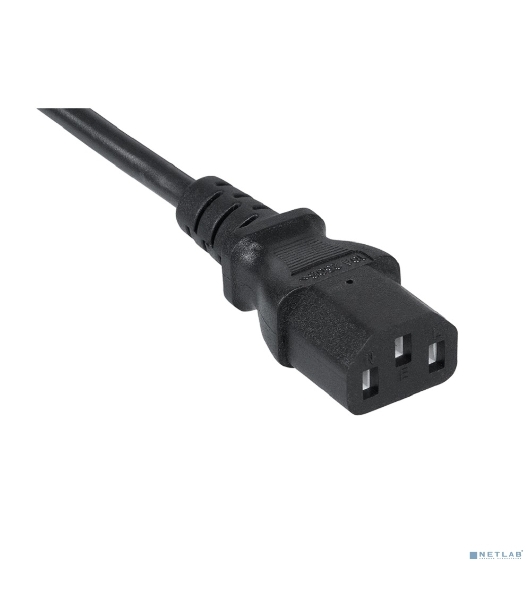 Шнур для блока питания Cabeus, IEC 320 C13, вилка Schuko, 1.8 м, 10А, черный