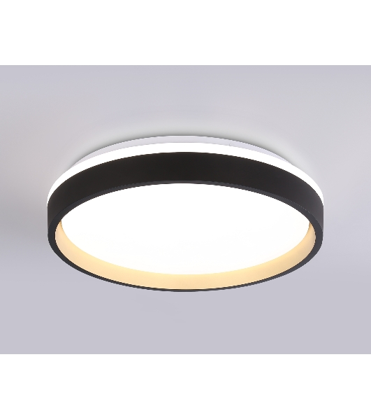 Светодиодный светильник RGB Ambrella light FZ604 BK/GD черный/золото IP20 46W 3000K-6500K+RGB D390*80 (ПДУ ИК)