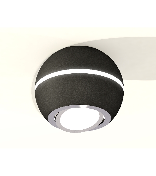 Светильник Ambrella Light XS1102021 SBK/PSL черный песок/серебро полированное MR16 GU5.3 LED 3W 4200K (C1102, N7003)