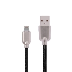 Кабель USB ACD-Allure Lightning - USB-A Кожа, 1м, черный, фото4