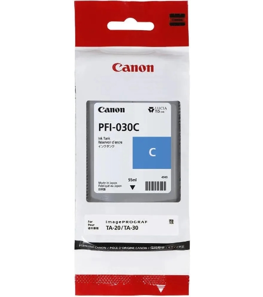 Картридж струйный Canon Pigment Ink PFI-030 черный (55 мл) для Canon imagePROGRAF TA-20, TA-30, TM-240, TM-340