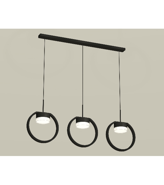 Светильник Ambrella light XB9107156/3 SBK/FR/CL черный песок/белый матовый/прозрачный GX53 (C9107, N8399)