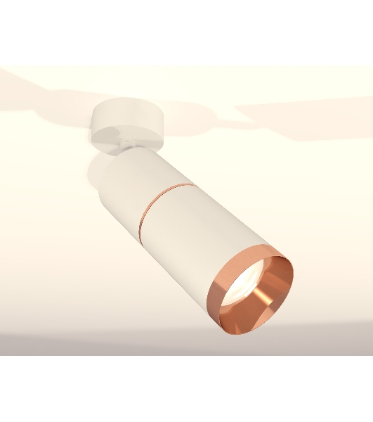 Комплект поворотного светильника Ambrella light XM6312013 SWH/PPG белый песок/золото розовое полированное MR16 GU5.3 (A2202,C6301,A2063,C6312,N6135)
