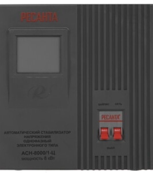 Стабилизатор напряжения Ресанта АСН-8000/1-Ц электронный однофазный серый