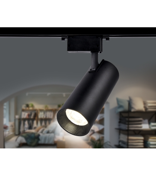 Трековый однофазный светодиодный светильник Ambrella light GL5859 BK черный LED 20W 4200K 24°