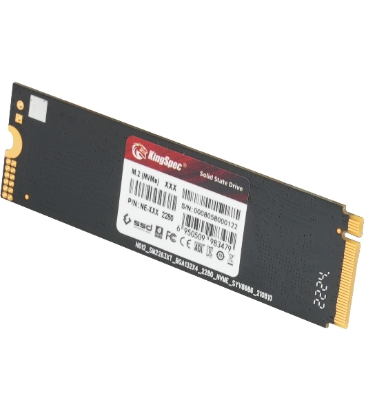 Накопитель SSD KingSpec NE-2TB, 2000Gb, PCIe 3.0 x4, M.2 2280, NVMe, R/W 2400/1900