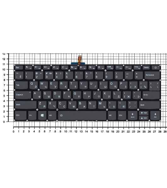 Клавиатура для ноутбука Lenovo Ideapad S145-14API черная с подсветкой