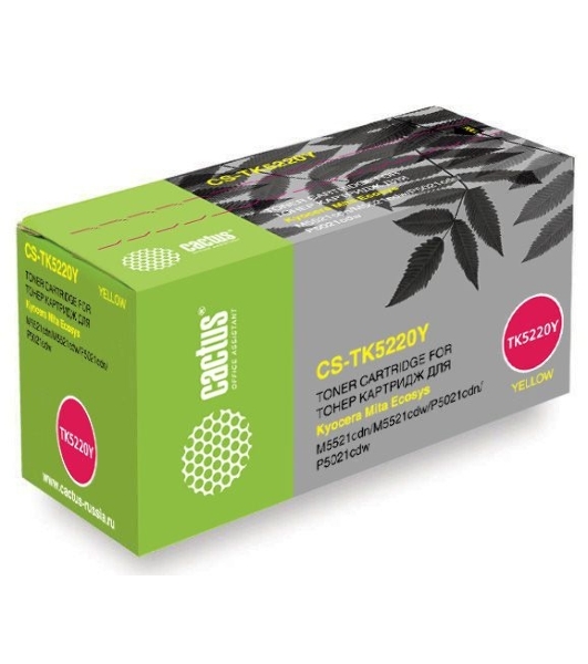 Картридж лазерный Cactus CS-TK5220Y желтый (1200 стр.) для Kyocera Ecosys M5521cdn/M5521cdw/P5021cdn/P5021cdw
