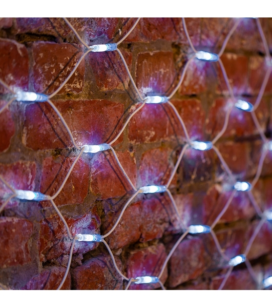 Гирлянда Neon-night 'Сеть' 2x3м, белый каучук, 432 LED белые