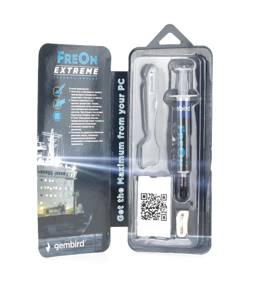 Термопаста Gembird FreOn Extreme GF-41-1.5 для радиаторов, 2 г, шприц