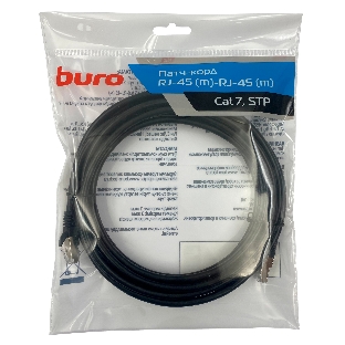 Патч-корд Buro STP 4 пары cat.7 CCA molded 5м черный RJ-45 (m)-RJ-45 (m)