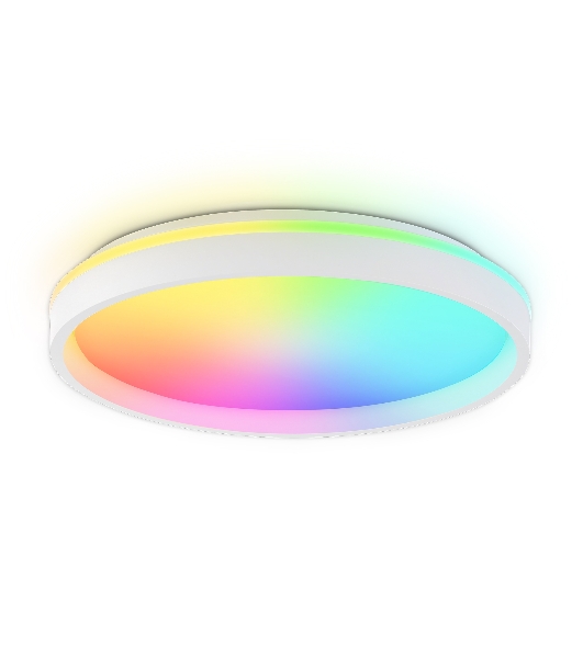 Светодиодный светильник RGB Ambrella light FZ607 WH/GD белый/золото IP20 66W 3000K-6500K+RGB D490*85 (ПДУ ИК)