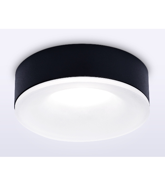 Светильник Ambrella light TN3332 SBK/FR черный песок/белый матовый GU5.3 D96*50