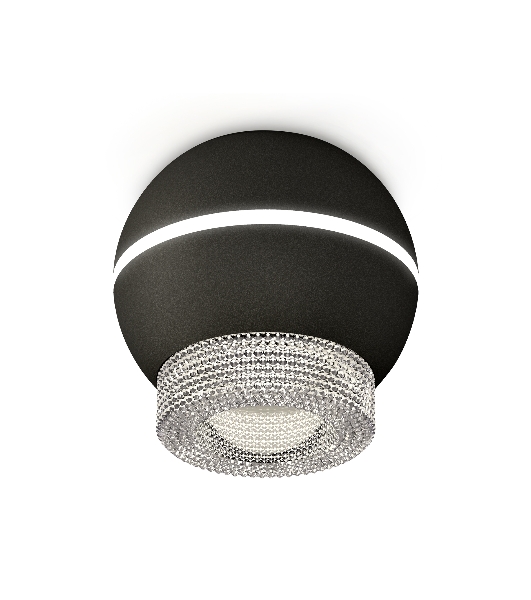Светильник Ambrella Light XS1102030 SBK/CL черный песок/прозрачный MR16 GU5.3 LED 3W 4200K (C1102, N7191)