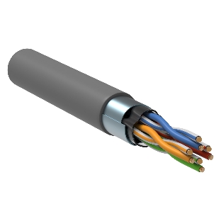 Кабель связи витая пара F/UTP кат. 5E 4 пары PVC 1м сер. GENERICA ITK BC1-C5E04-311-305-G