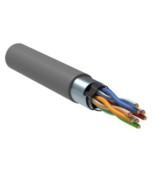 Кабель связи витая пара F/UTP кат. 5E 4 пары PVC 1м сер. GENERICA ITK BC1-C5E04-311-305-G