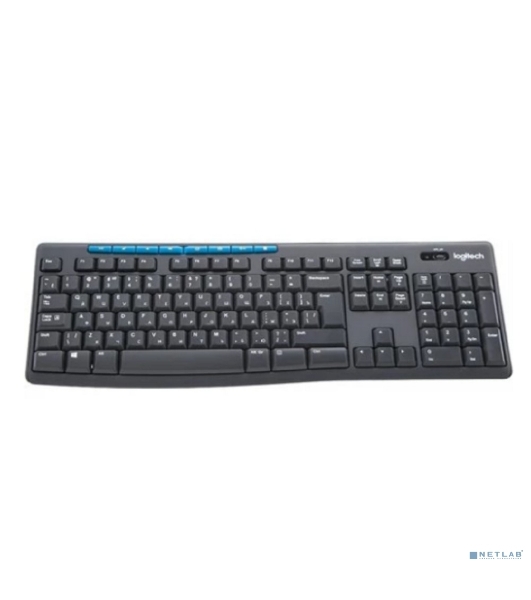 Комплект клавиатура+мышь Logitech MK275 беспроводной, USB, 1000 DPI, голубой/чёрный