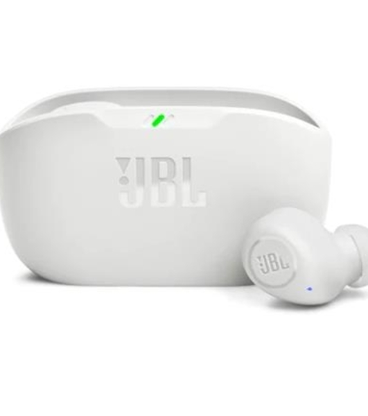 Наушники TWS JBL Wave Buds белый, внутриканальные, Bluetooth, быстрая зарядка, до 8 ч