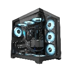 Компьютерный корпус без блока питания PCCooler C3T700 BK, Midi-Tower, TG, no fans, 1xUSB-A 3.0 + 1xUSB-A 2.0 + 1xUSB-C, ATX, mATX, mITX черный, фото6