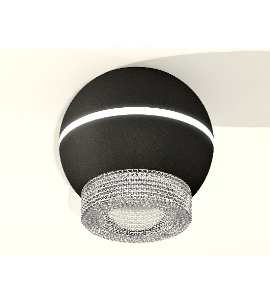 Светильник Ambrella Light XS1102030 SBK/CL черный песок/прозрачный MR16 GU5.3 LED 3W 4200K (C1102, N7191)