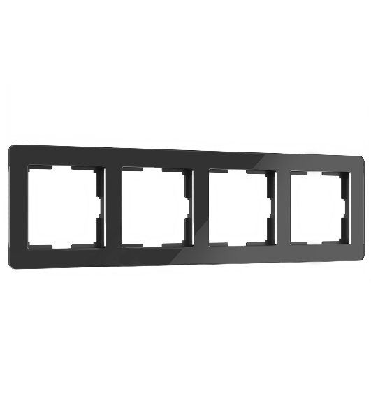 Рамка на 4 поста Acrylic (черный) W0042708