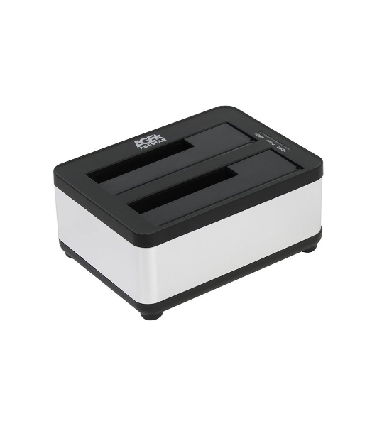Докстанция 2x2,5'/3,5' SATAIII AgeStar 3UBT8 (SILVER) USB 3.0, пластик, серебристый