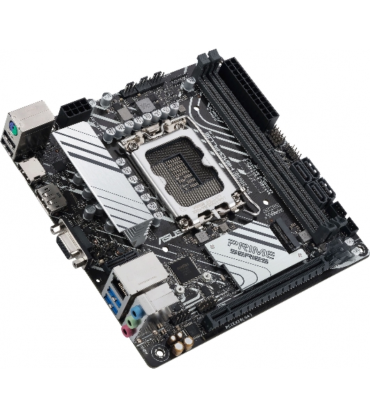Материнская плата ASUS PRIME H610I-PLUS-CSM, LGA 1700, Intel H610, 2xDDR5, 4xSATA, 1xM.2 PCIe 3.0 x4, 1xPCIe 4.0 x16, 1xHDMI, 1xDP, 1xVGA, 2xUSB-A 3.2 Gen 1, 2xUSB-A 2.0, 1x 1Gb LAN, 3x3.5 мм, 7.1, Mini-ITX