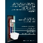 Комплект BAU 6 в 1: рамная инсталляция, унитаз подвесной безободковый Bau Stil Hurricane, быстросъемное тонкое сиденье дюропласт микролифт, кнопка смыва из стекла BAU Dream дизайнерская, белая, фото 1