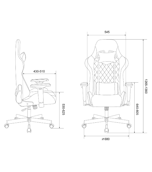 Кресло Бюрократ VIKING 7 KNIGHT BL FABRIC синий, ткань, 120 кг, механизм качания
