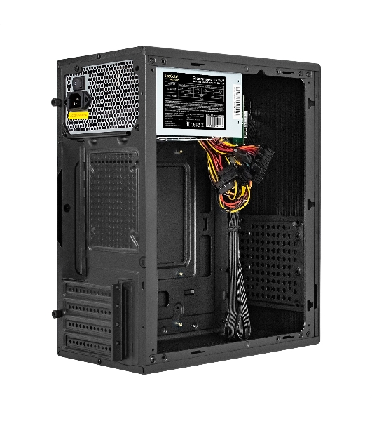 Компьютерный корпус Minitower ExeGate BAA-303M-UNS500 (mATX, БП UNS500 с вент. 12см, 2*USB, HD Audio, черный)