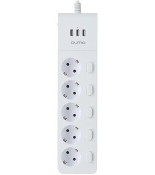 Сетевой фильтр QUMO Power Bar PRO 6SP4U (P-0006), белый