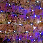 Гирлянда Neon-night 'Сеть' 2х0,7м, черный ПВХ, 176 LED белые/синие, фото 1