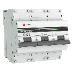 Выключатель автоматический модульный 3п D 125А 10кА ВА 47-100 PROxima EKF mcb47100-3-125D-pro, фото 1