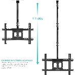 Потолочный кронштейн ONKRON N1L для телевизора 32'-80' потолочный телескопический, черный, фото28