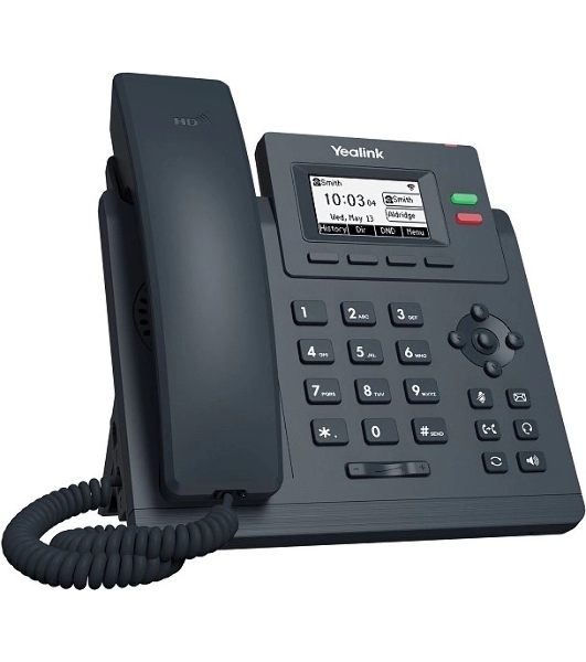 Настольный IP-телефон YEALINK SIP-T31W, 2 аккаунта, дисплей 2.3', Wi-Fi, PoE, БП шт