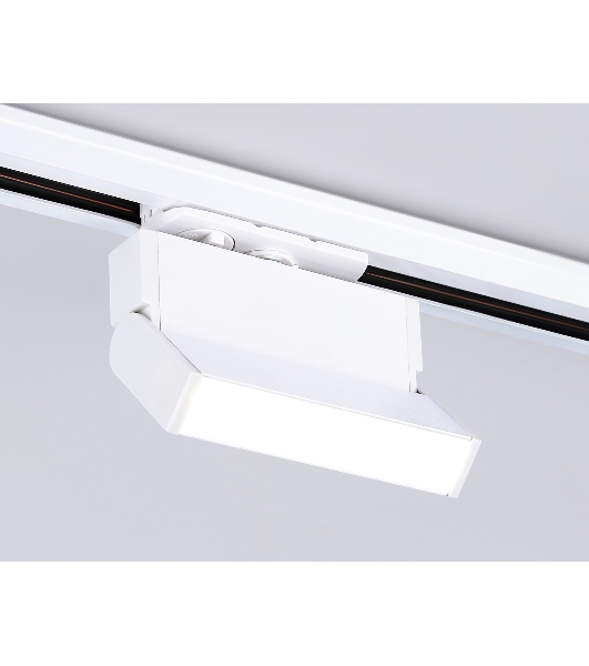 Трековый однофазный светодиодный светильник Ambrella light GL6801 WH белый LED 6W 4200K 115*22*87