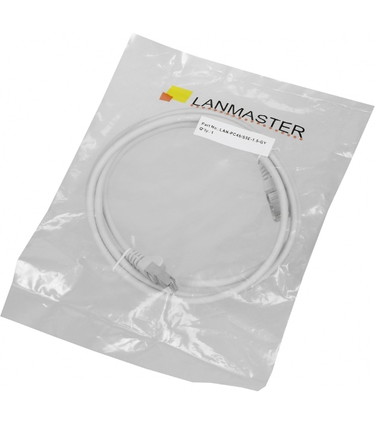 Патч-корд LANMASTER FTP LAN-PC45/S5E-1.5-GY вилка RJ-45-вилка RJ-45 cat.5е 1.5м серый LSZH (уп.:1шт)