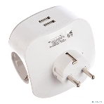 Сетевой разветвитель ЭРА SP-3e-USB-2A, белый, фото 1