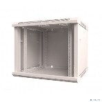 Настенный шкаф Rexant 19' 9U 600×600×501 (ШxГxВ), дверь стекло, металлическая задняя стенка, боковые съемные стенки, RAL 7035, фото3