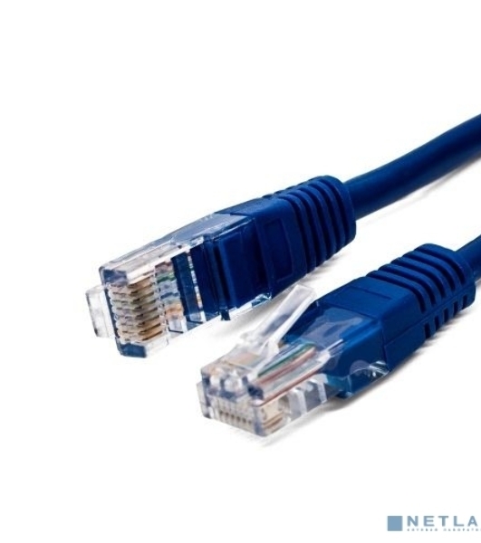 Кабель патч-корд, Filum FL-U6-2M-BL U/UTP 6 cat. 2м, 26AWG(7x0.16 мм), омедненный алюминий (CCA), PVC, синий