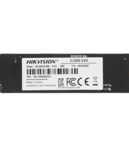 Накопитель SSD Hikvision HS-SSD-E1000/512G Hiksemi, 512Gb, PCIe 3.0 x4, M.2 2280, NVMe, R/W 2000/1610