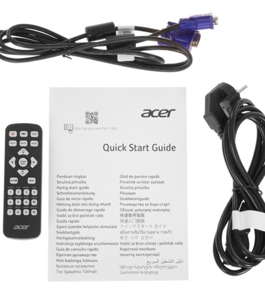 Проектор Acer X139, DLP, WXGA, 5200 Lm, 20000:1, EMEA, 2.7 Kg, EURO Power (replace MR.JTJ11.00R, X139WH)