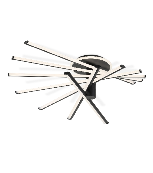 Потолочный светодиодный светильник Ambrella light FL6242 BK черный 135W 3000K-6400K 900*750*230 (ПДУ ИК)
