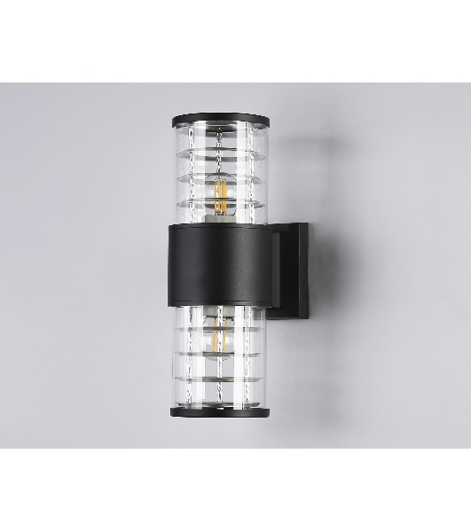 Светильник Ambrella light ST2525/2 BK/CL черный/прозрачный IP54 E27/2 max 40W 305*110*155