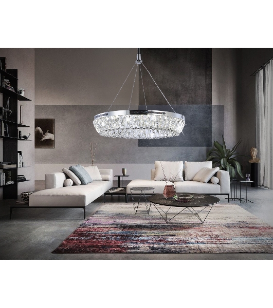 Светильник Ambrella light TR5022 CH/CL хром/прозрачный 3000K/4200K/6400K 47W D500*540 (Без ПДУ)