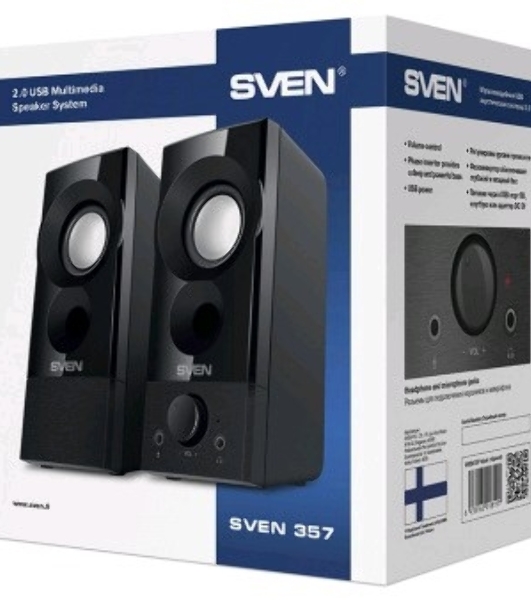 Акустическая система SVEN 357, черный (6 Вт, питание USB)